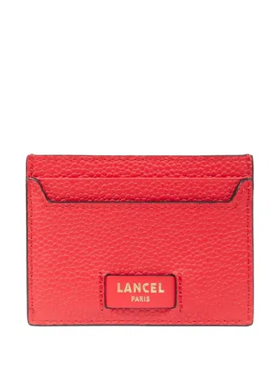 Lancel Ninon Card Holder In Red