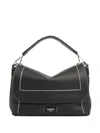 Lancel Ninon Chain-trimmed Flap Bag In Black