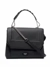 Lancel Medium Flap Bag Chain Strap In Black