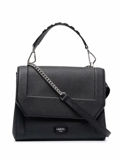Lancel "ninon De " Flap Bag Medium Bags In Black