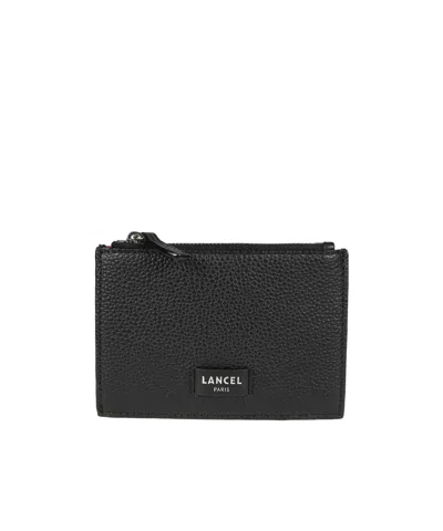 Lancel Ninon De  Large Zip Credit Card Holder In Black
