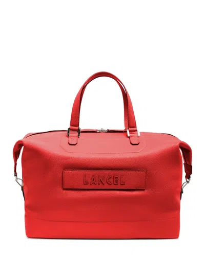 Lancel Ninon De  Logo-handle Weekend Bag In Red