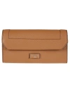 Lancel Ninon Slim Flap Wallet In Camel