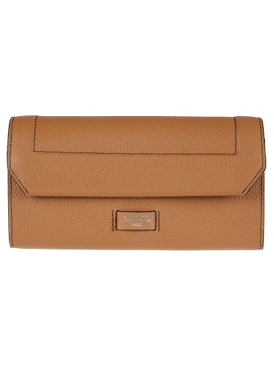 Lancel Ninon De Slim Flap Wallet In Camel