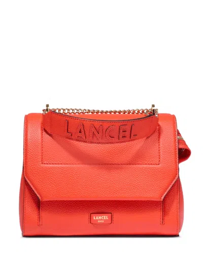 Lancel Ninon Flap Bag In 橘色