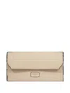 Lancel Ninon Flap-closure Leather Wallet In Brown