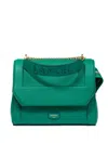 Lancel Ninon Flap Logo-plaque Cross-body Bag In Green