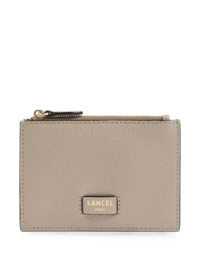 Lancel Ninon Grained Cardholder In Brown