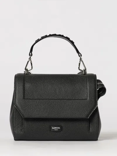 Lancel Ninon Grained Leather Bag In Black