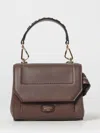 Lancel Ninon Grained Leather Bag In Brown