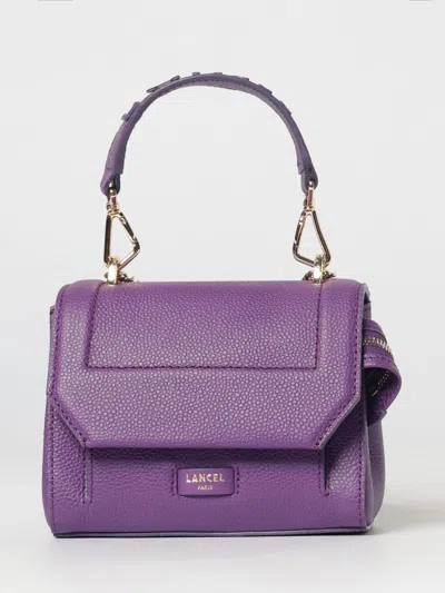 Lancel Ninon Grained Leather Bag In Purple