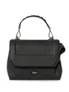Lancel Ninon Grained Leather Shoulder Bag In Black