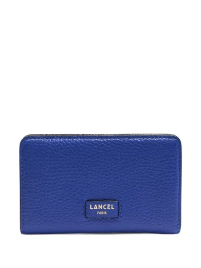Lancel Ninon Grained Leather Wallet In Blue