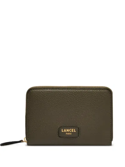 Lancel Ninon Grained Zip Around Wallet In Green