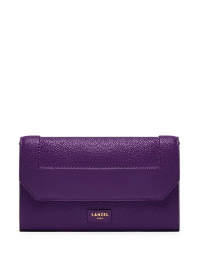 Lancel Ninon Grained-leather Envelope Mini Bag In Black