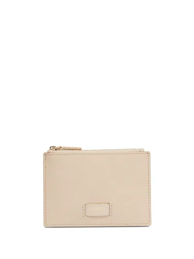 Lancel Ninon Leather Carholder In Neutrals