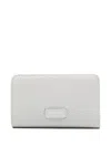 Lancel Ninon Leather Compact Wallet In White