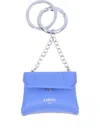 Lancel Ninon Leather Keyring In Blue