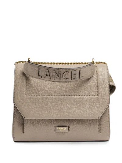 Lancel Ninon Leather Shoulder Bag In Neutral