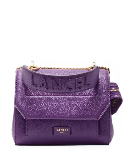 Lancel Ninon Leather Shoulder Bag In Purple