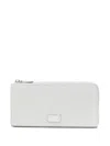 Lancel Ninon Leather Compact Wallet In White
