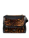 Lancel Ninon Leopard-print Flap Bag In Brown