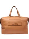 Lancel Ninon Logo-patch Leather Holdhall In Neutral