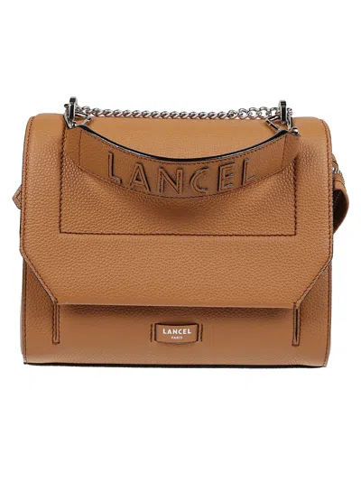 Lancel Ninon Medium Flap Bag In Camel