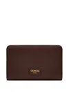 Lancel Ninon Rectangular-zip Leather Wallet In Brown