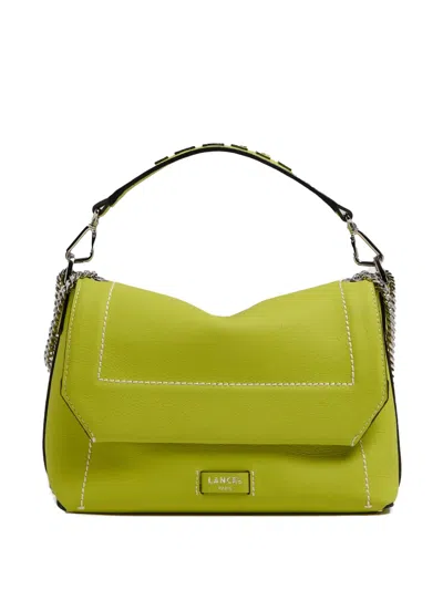 Lancel Ninon Soft Leather Shoulder Bag In Green