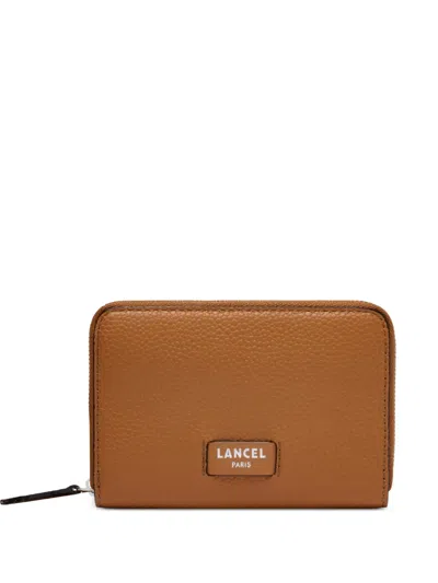 Lancel Ninon Zip Leather Wallet In Brown