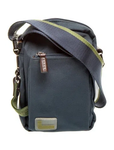 Pre-owned Lancel Nylon Crossbody Bag In Gray