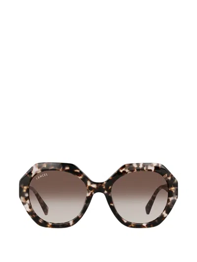 Lancel Octavie Geometric Sunglasses In Brown