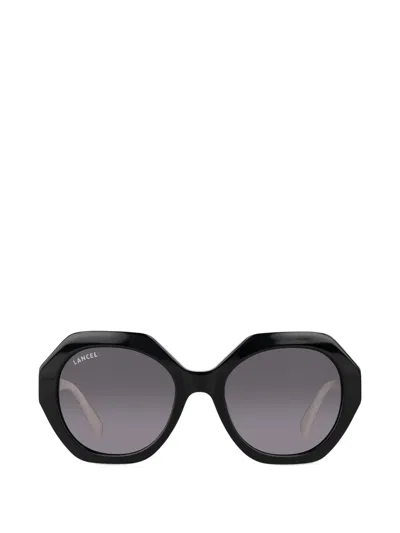 Lancel Octavie Geometric-frame Sunglasses In Black