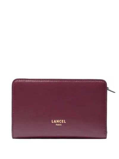 Lancel Origami Bifold Wallet In Red