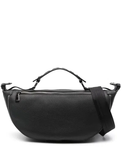 Lancel Origami Cross Body Bag In Black