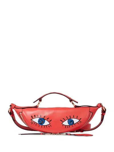 Lancel Origami Cross Body Bag In Red
