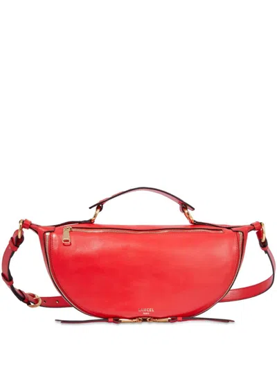 Lancel Origami Leather Midi Crossbody Bag In Jq Kiss Red