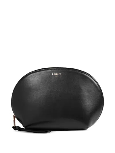 Lancel Origami Zip Clutch Bag In Black