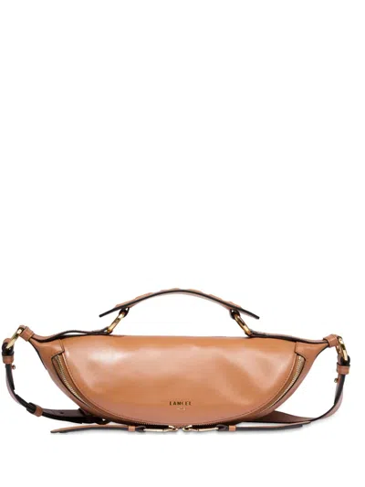 Lancel Origami Zip Crossbody Bag In Brown