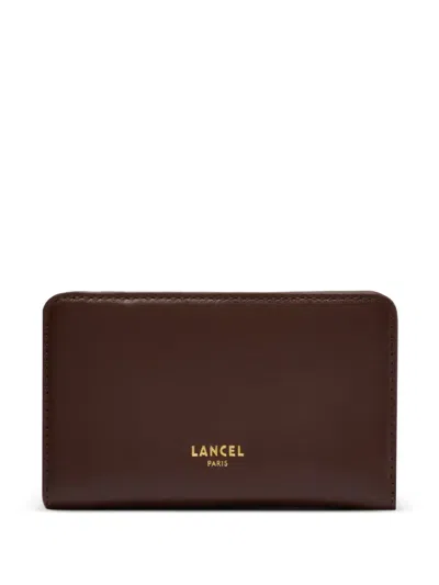 Lancel Origami Zip Wallet In Brown
