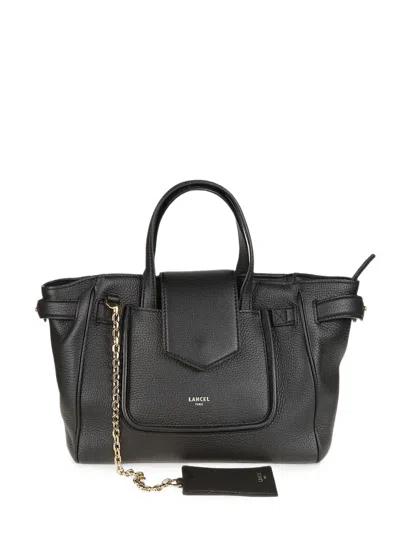Lancel P Thea Grained Tote Bag In Black