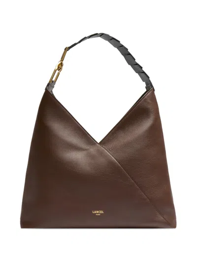 Lancel Pagode Leather Tote Bag In Brown