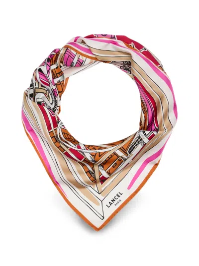 Lancel Paris A La Fenetre Printed Scarf In Multi