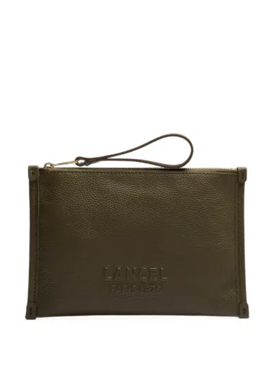 Lancel Pebbled-texture Wrist-strap Wallet In White