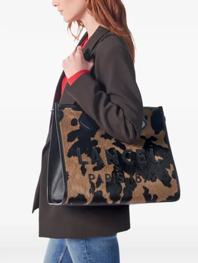 Lancel Pony-style Leather Tote Bag In Purple