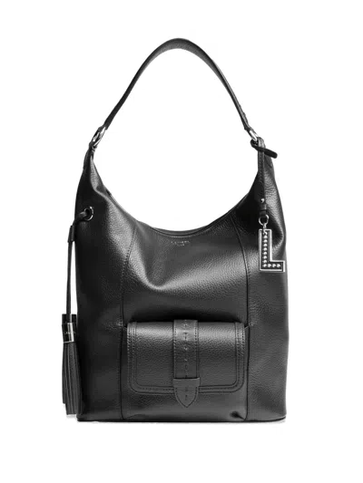Lancel Premier Flirt Leather Shoulder Bag In Black