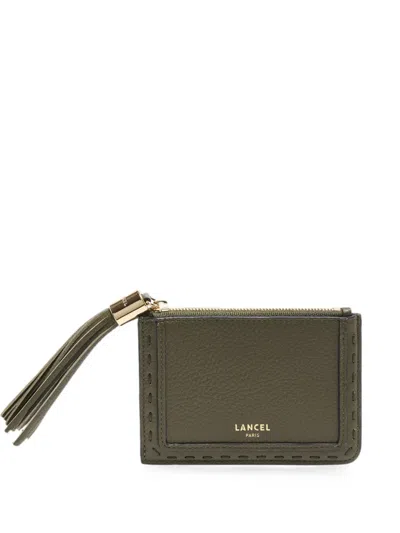 Lancel Premier Flirt Tassel Cardholder In Green