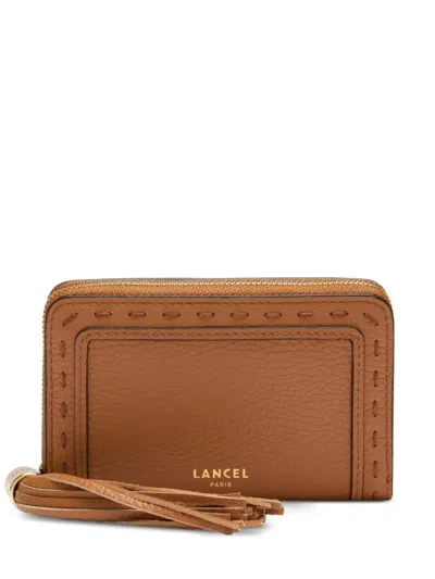 Lancel Premier Flirt Tassel Zip Wallet In Brown