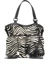 Lancel Premier Flirt Zebra-print Bucket Bag In White